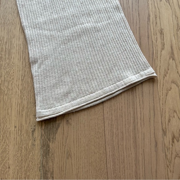 SKIN Melinda Ribbed Wool-blend Wide-leg Trousers in Beige - Picture 6 of 14